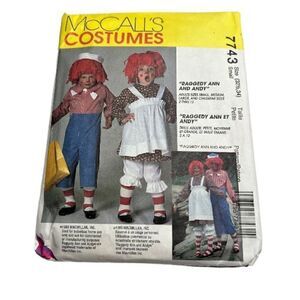 McCall’s Costumes Raggedy Ann and Andy patterns